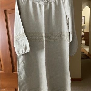 Linen & lace sun dress with pockets